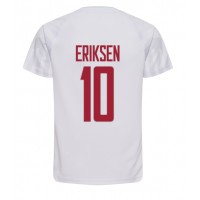 Koszulka piłkarska Dania Christian Eriksen #10 Strój wyjazdowy MŚ 2022 tanio Krótki Rękaw